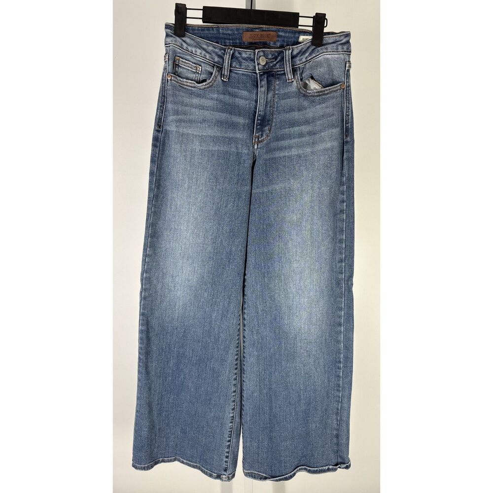 Judy Blue Mid Rise Retro Wide Leg Jeans